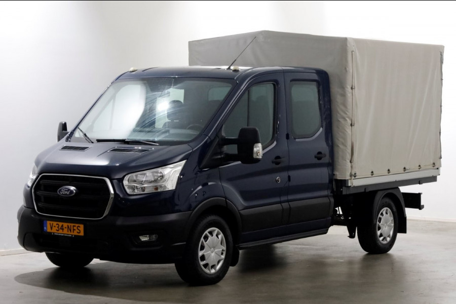 Ford Transit 350 2.0 TDCI 130pk 4x4 L2H1 Trend D.C. Open laadbak met huif 06-2020