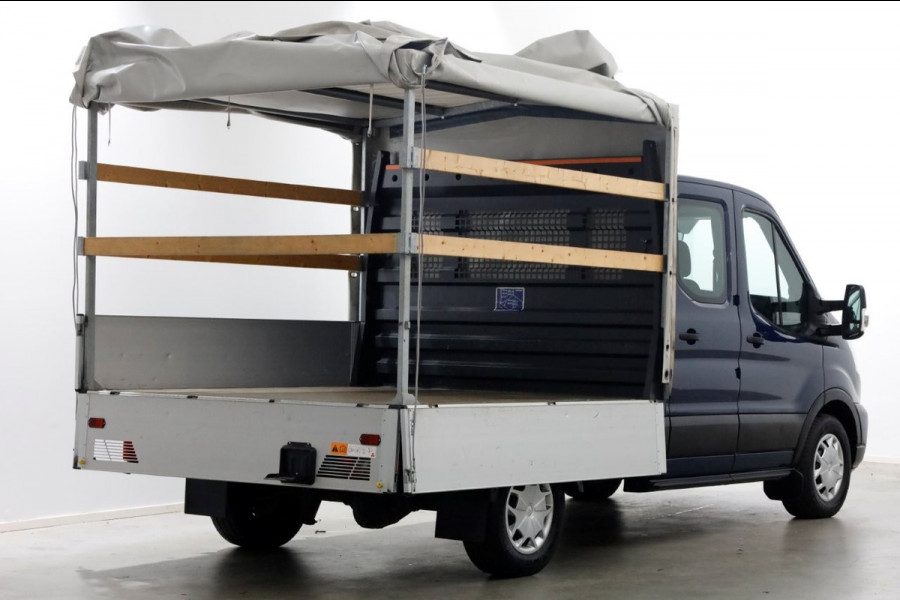 Ford Transit 350 2.0 TDCI 130pk 4x4 L2H1 Trend D.C. Open laadbak met huif 06-2020