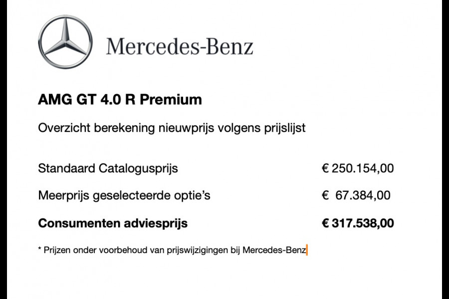 Mercedes-Benz AMG GT 4.0 R Pro 1/750 | NL auto | Full Xpel Mercedes-Benz AMG GT 4.0 R Pro 1/750 | NL auto | Full Xpel