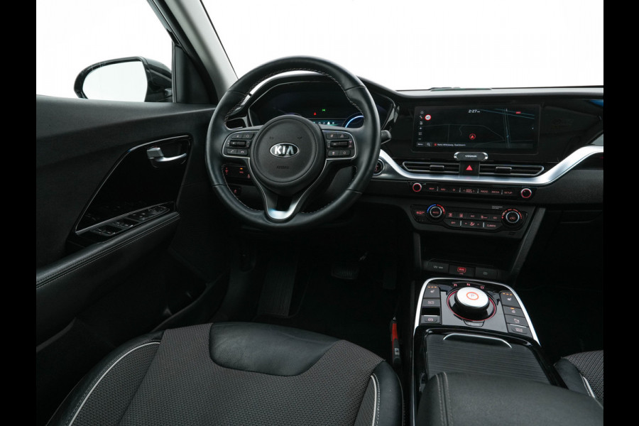 Kia e-Niro DynamicLine 64 kWh [ 3-Fase ] {SOH-100%} (INCL-BTW)  Aut. *LEATHER-FABRIC | NAVI-FULLMAP | AMBIENT-LIGHT | DAB+ | ADAPTIVE-CRUISE | CAMERA | HEATED-COMFORTSEATS | KEYLESS | DIGI-COCKPIT | SHIFT-PADDLES | CARPLAY | 17"ALU*