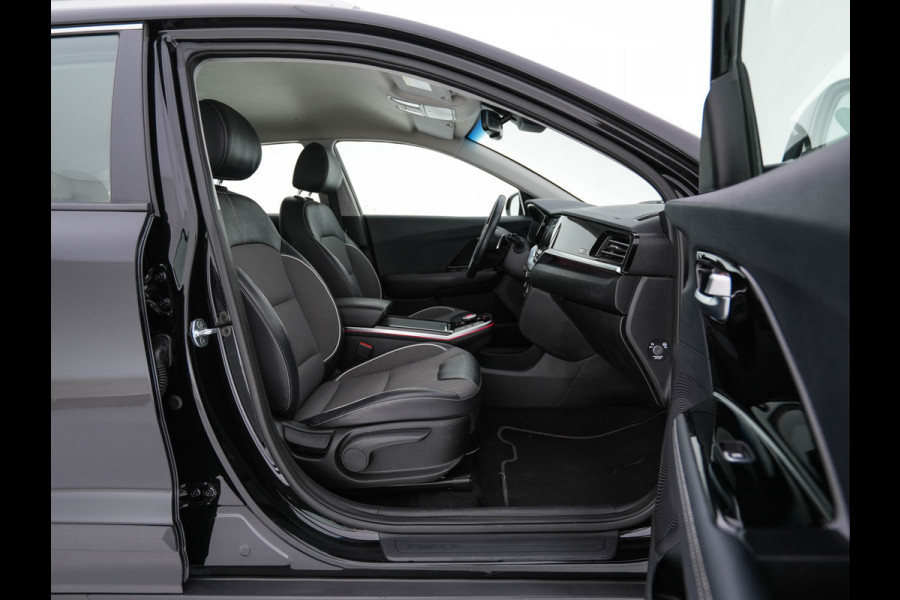 Kia e-Niro DynamicLine 64 kWh [ 3-Fase ] {SOH-100%} (INCL-BTW)  Aut. *LEATHER-FABRIC | NAVI-FULLMAP | AMBIENT-LIGHT | DAB+ | ADAPTIVE-CRUISE | CAMERA | HEATED-COMFORTSEATS | KEYLESS | DIGI-COCKPIT | SHIFT-PADDLES | CARPLAY | 17"ALU*
