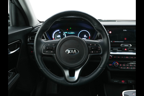Kia e-Niro DynamicLine 64 kWh [ 3-Fase ] {SOH-100%} (INCL-BTW)  Aut. *LEATHER-FABRIC | NAVI-FULLMAP | AMBIENT-LIGHT | DAB+ | ADAPTIVE-CRUISE | CAMERA | HEATED-COMFORTSEATS | KEYLESS | DIGI-COCKPIT | SHIFT-PADDLES | CARPLAY | 17"ALU*