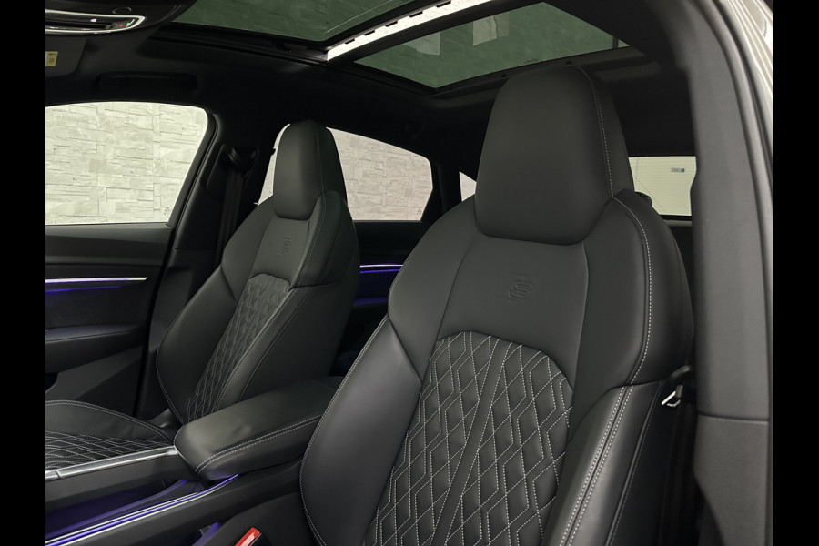 Audi e-tron Sportback S 503pk RS-Seats | 360 Camera | ACC | B&O | Panorama | Luchtvering | Head-Up | Camera-Spiegels | Keyless-Entry | SiamBeige Metallic | Trekhaak | ISO-Glas | 4-Zone Clima | Matrix-LED | Carplay | Rijklaar incl. BOVAG garantie | Black-Optic | Stuur-Verwarming | Sfeerverlichting |