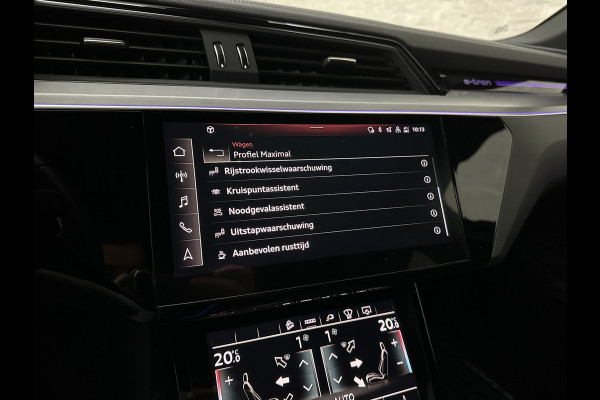 Audi e-tron Sportback S 503pk RS-Seats | 360 Camera | ACC | B&O | Panorama | Luchtvering | Head-Up | Camera-Spiegels | Keyless-Entry | SiamBeige Metallic | Trekhaak | ISO-Glas | 4-Zone Clima | Matrix-LED | Carplay | Rijklaar incl. BOVAG garantie | Black-Optic | Stuur-Verwarming | Sfeerverlichting |