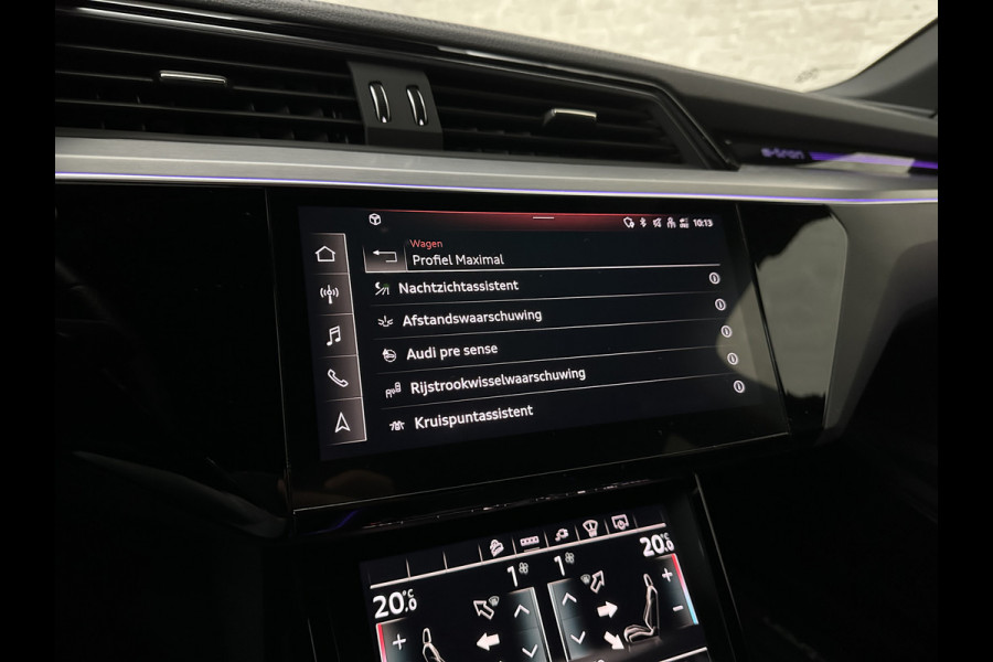Audi e-tron Sportback S 503pk RS-Seats | 360 Camera | ACC | B&O | Panorama | Luchtvering | Head-Up | Camera-Spiegels | Keyless-Entry | SiamBeige Metallic | Trekhaak | ISO-Glas | 4-Zone Clima | Matrix-LED | Carplay | Rijklaar incl. BOVAG garantie | Black-Optic | Stuur-Verwarming | Sfeerverlichting |
