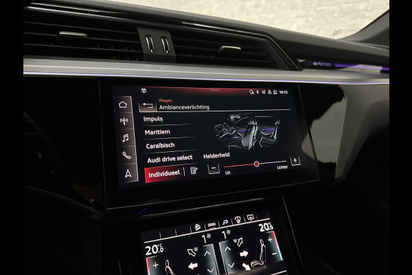 Audi e-tron Sportback S 503pk RS-Seats | 360 Camera | ACC | B&O | Panorama | Luchtvering | Head-Up | Camera-Spiegels | Keyless-Entry | SiamBeige Metallic | Trekhaak | ISO-Glas | 4-Zone Clima | Matrix-LED | Carplay | Rijklaar incl. BOVAG garantie | Black-Optic | Stuur-Verwarming | Sfeerverlichting |