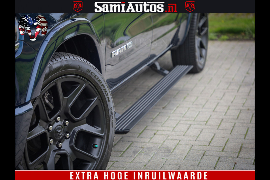 Dodge Ram 1500 LongHorn Edition | Hemi 5.7 V8 | HUD | Luchtvering | Bom Vol | PanoramaDak | Patriot Blue | Comfortabele Dubbele Cabine met Royale 5 Zitplaatsen | DC | Crew Cab | 4x4 | Eerste Eigenaar | 57860 Km Dealer Onderhouden |