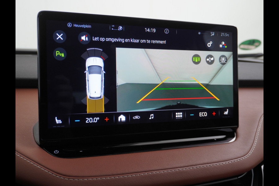 Škoda ENYAQ iV 80 Trekhaak Leder Panoramadak Memory Camera Adap.Cruise Warmtepomp Navi Ecc Apple Carplay Android Auto Lmv 21" 1e Eigenaar Nieuwprijs €59.095! 1.000KG Trekgewicht