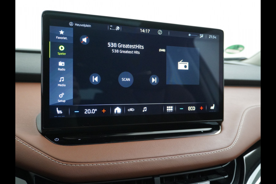 Škoda ENYAQ iV 80 Trekhaak Leder Panoramadak Memory Camera Adap.Cruise Warmtepomp Navi Ecc Apple Carplay Android Auto Lmv 21" 1e Eigenaar Nieuwprijs €59.095! 1.000KG Trekgewicht