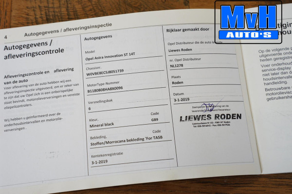 Opel Astra Sports Tourer 1.4 Innovation|SCHUIFDAK|LED|STOEL/STUUR.VERW