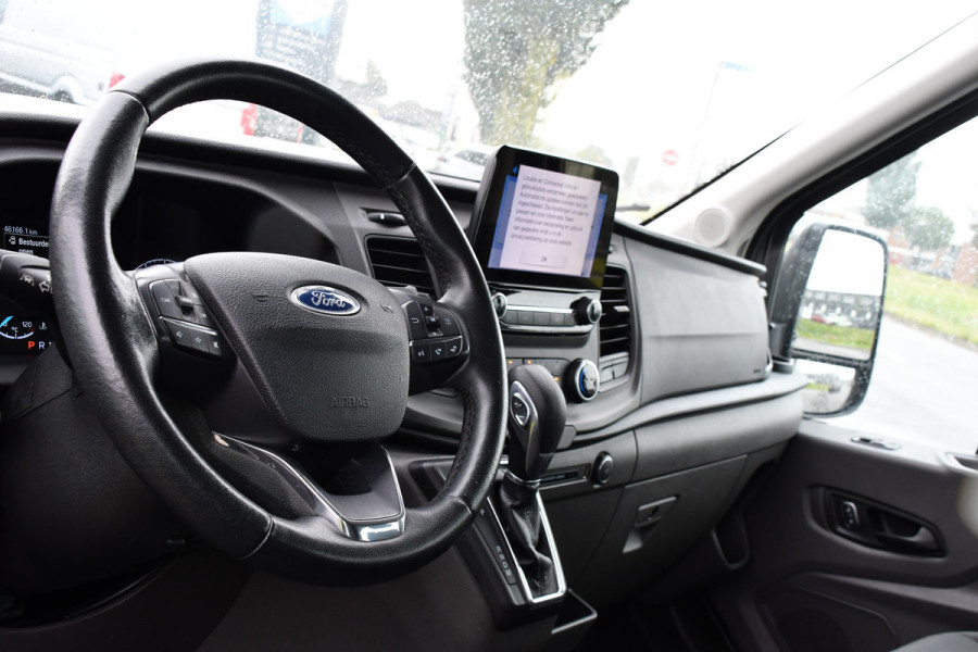 Ford Transit 2.0 TDCI L2H2 DC Raptor Grill Camera, Cruise, Carplay, Stoelverwarming, 130pk, Automaat, Multimedia, 2 x Schuifdeur, Uniek!
