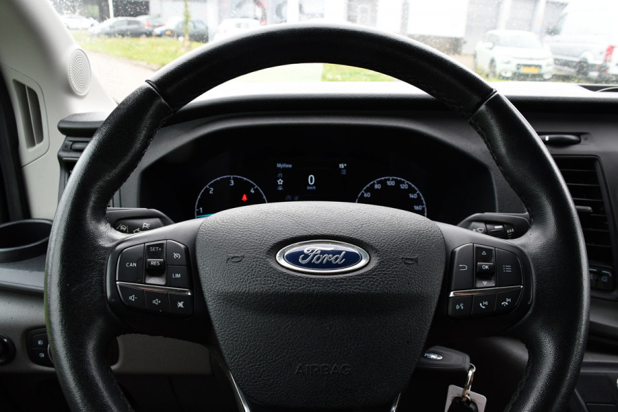 Ford Transit 2.0 TDCI L2H2 DC Raptor Grill Camera, Cruise, Carplay, Stoelverwarming, 130pk, Automaat, Multimedia, 2 x Schuifdeur, Uniek!