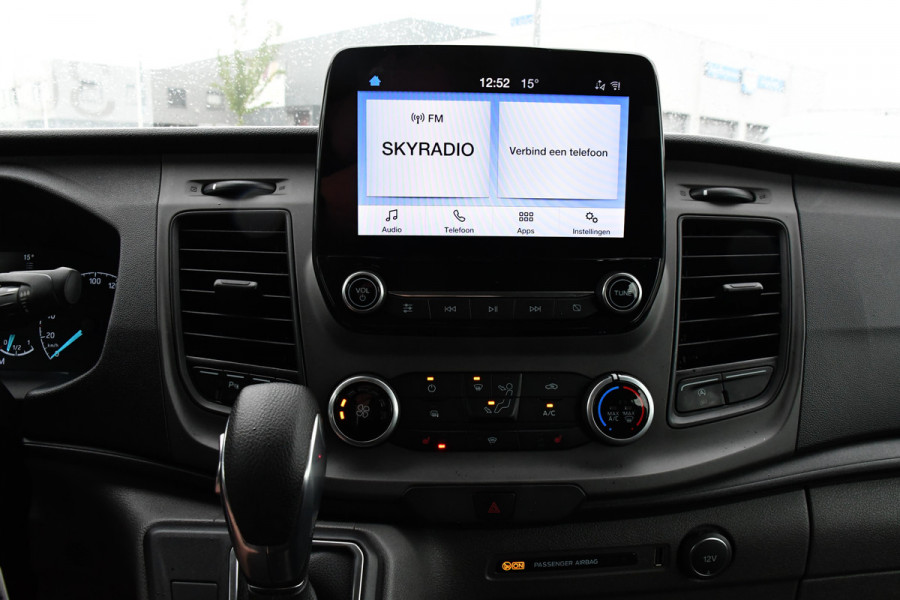 Ford Transit 2.0 TDCI L2H2 DC Raptor Grill Camera, Cruise, Carplay, Stoelverwarming, 130pk, Automaat, Multimedia, 2 x Schuifdeur, Uniek!