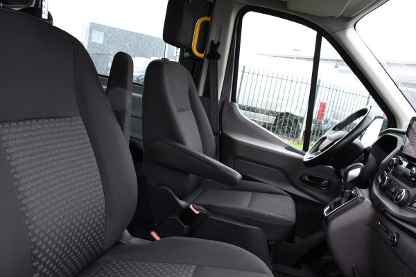 Ford Transit 2.0 TDCI L2H2 DC Raptor Grill Camera, Cruise, Carplay, Stoelverwarming, 130pk, Automaat, Multimedia, 2 x Schuifdeur, Uniek!