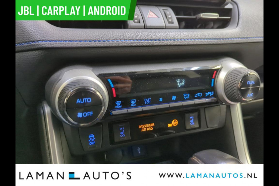 Toyota RAV4 2.5 Hybrid 218pk Bi-Tone | JBL CarPlay Halfleder ECC Nav 18" LMV ACC Camera Trekhaak Metallic | Hybrid Voorschoten