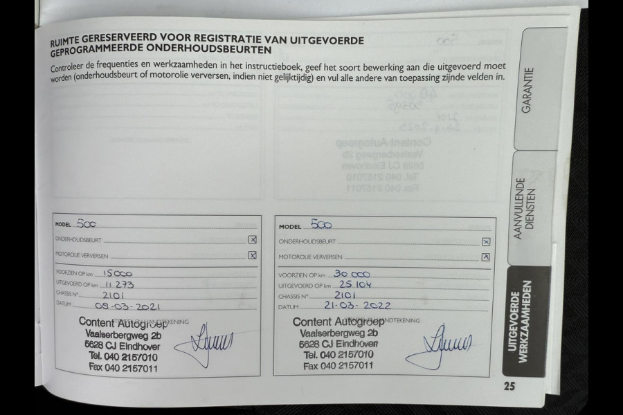 Fiat 500 1.2 Young / Navigatie / 4-Cilinders / 1e Eigenaar / Cruise Control / Rekeningen onderhoud volledig aanwezig