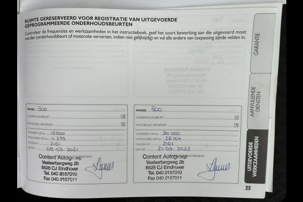 Fiat 500 1.2 Young / Navigatie / 4-Cilinders / 1e Eigenaar / Cruise Control / Rekeningen onderhoud volledig aanwezig