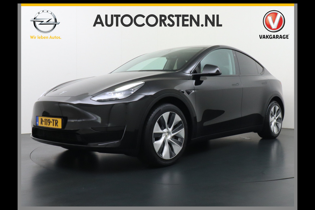 Tesla Model Y RWD LFP Warmtepomp Leder Panoramadak Memory Stoel+Stuurverwarming Camera's Navi Ecc Dog-Kampeer Modus Elek.Achterklep AMD Ryzen™ Processor Premium Audio 1e Eigenaar Origineel Nederlandse Auto