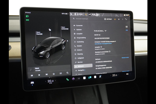 Tesla Model Y RWD LFP Warmtepomp Leder Panoramadak Memory Stoel+Stuurverwarming Camera's Navi Ecc Dog-Kampeer Modus Elek.Achterklep AMD Ryzen™ Processor Premium Audio 1e Eigenaar Origineel Nederlandse Auto