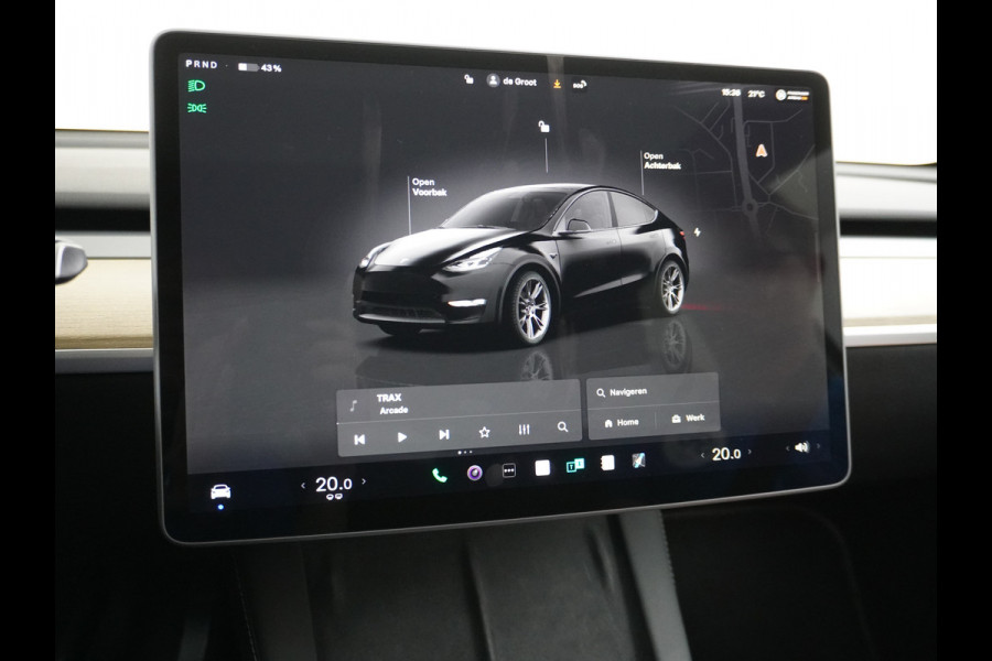 Tesla Model Y RWD LFP Warmtepomp Leder Panoramadak Memory Stoel+Stuurverwarming Camera's Navi Ecc Dog-Kampeer Modus Elek.Achterklep AMD Ryzen™ Processor Premium Audio 1e Eigenaar Origineel Nederlandse Auto