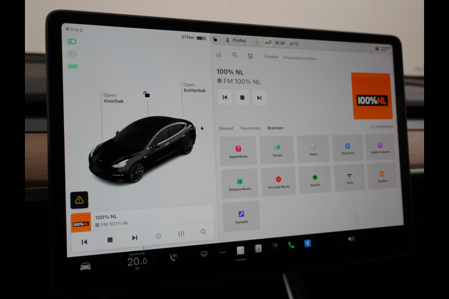 Tesla Model 3 Performance 513pk 20" AutoPilot Pano.dak  Adaptive Cruise Camera''s Leer PDC-A+Voor Wifi Ecc Pdc Dual Motor ! Elektr.-A-Klep+Stuur+Verst.Stoel+Geheugen, Easy Entry Stoel+Bank-Verwarmd Keyless carbon spoiler rode remklauwen Long Range accu WiFi Voorbereid. Internet (9,99pm) 75 kWh 4wd 1e Eigenaar Origineel Nederlandse Auto