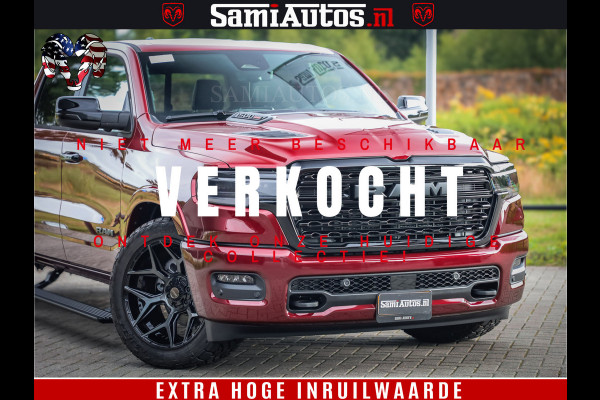 Dodge Ram 1500 Limited Night H.O 540HP 706Nm | Massage + Full Option | De Meest Luxe en Volle Pick-Up in zijn Klasse | Comfortabele Dubbele Cabine met Royale 5 Zitplaatsen | BPM vrij | Nu Leverbaar uit Voorraad | Voorraad Nr 2302 - 7425