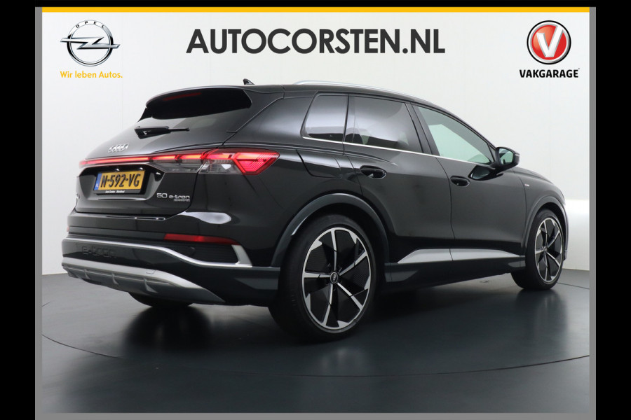 Audi Q4 e-tron 50 82kWh Quattro 300pk Competition S-Line Pano-dak Leer Matrix-Led 21" 77kWh Sonos®-Audio Warmtepomp Adaptive-Cruise HUD Head-Up Assistentie Pack Comfort-plus Pack Dynamic Pack Interieur Pack Keyless Pack Automatisch grootlicht Privacy-Glass Zeer compleet Grote Accu €75.000 nieuw