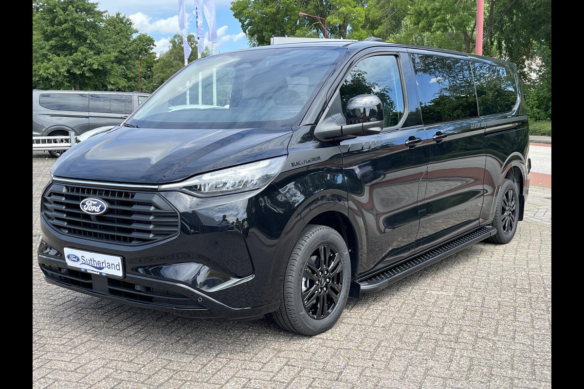 Ford Transit Custom 320 2.5 PHEV L2H1 Black Platinum DC Prijs is excl. BTW EN BPM | SCI | 233pk | Netto bijtelling 2025 vanaf 461,- per maand! | Driver Assistance Pack Ultimate | Dubbele Zijschuifdeuren | Ford Voorraad