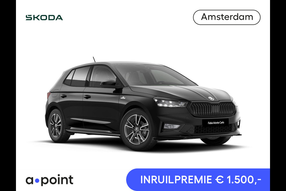 Škoda Fabia Monte Carlo 1.0 TSI 115 pk 7 versn. DSG | Travel assist plus | Verwarmbare voorstoelen Škoda Fabia Monte Carlo 1.0 TSI 115 pk 7 versn. DSG | Travel assist plus | Verwarmbare voorstoelen