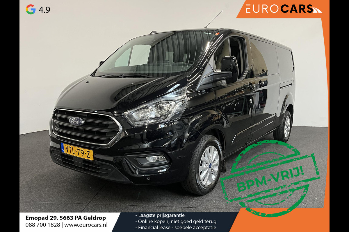 Ford Transit Custom 300 2.0 TDCI L2H1 Limited Dubbele cabine Navi| Airco| 2 Schuifdeuren | Trekhaak| PDC| Carplay| DAB|