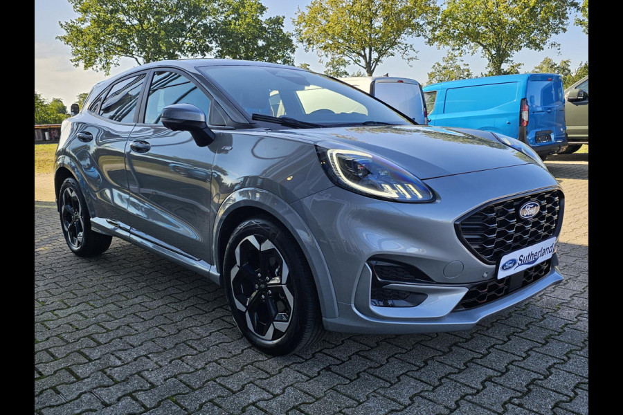 Ford Puma 1.0 EcoBoost Hybrid ST-Line X 155pk Automaat | Panoramadak | Afneembare trekhaak | Winter Pack | Adaptive cruise control | 360 graden camera | Bang&Olufsen | Elektrsiche achterklep | Matrix LED