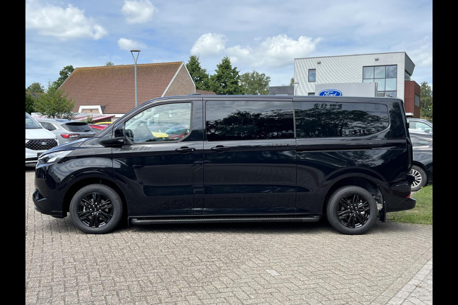 Ford Transit Custom 320 2.5 PHEV L2H1 Black Platinum DC Prijs is excl. BTW EN BPM Ford Voorraad | SCI | 233pk | Netto bijtelling 2025 vanaf 461,- per maand! | Driver Assistance Pack Ultimate | Dubbele Zijschuifdeuren | Ford Voorraad