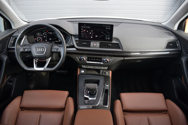 Audi Q5 Sportback 50 TFSI e 299pk S-line | Cognac leder | Luchtvering | Carbon | 22"