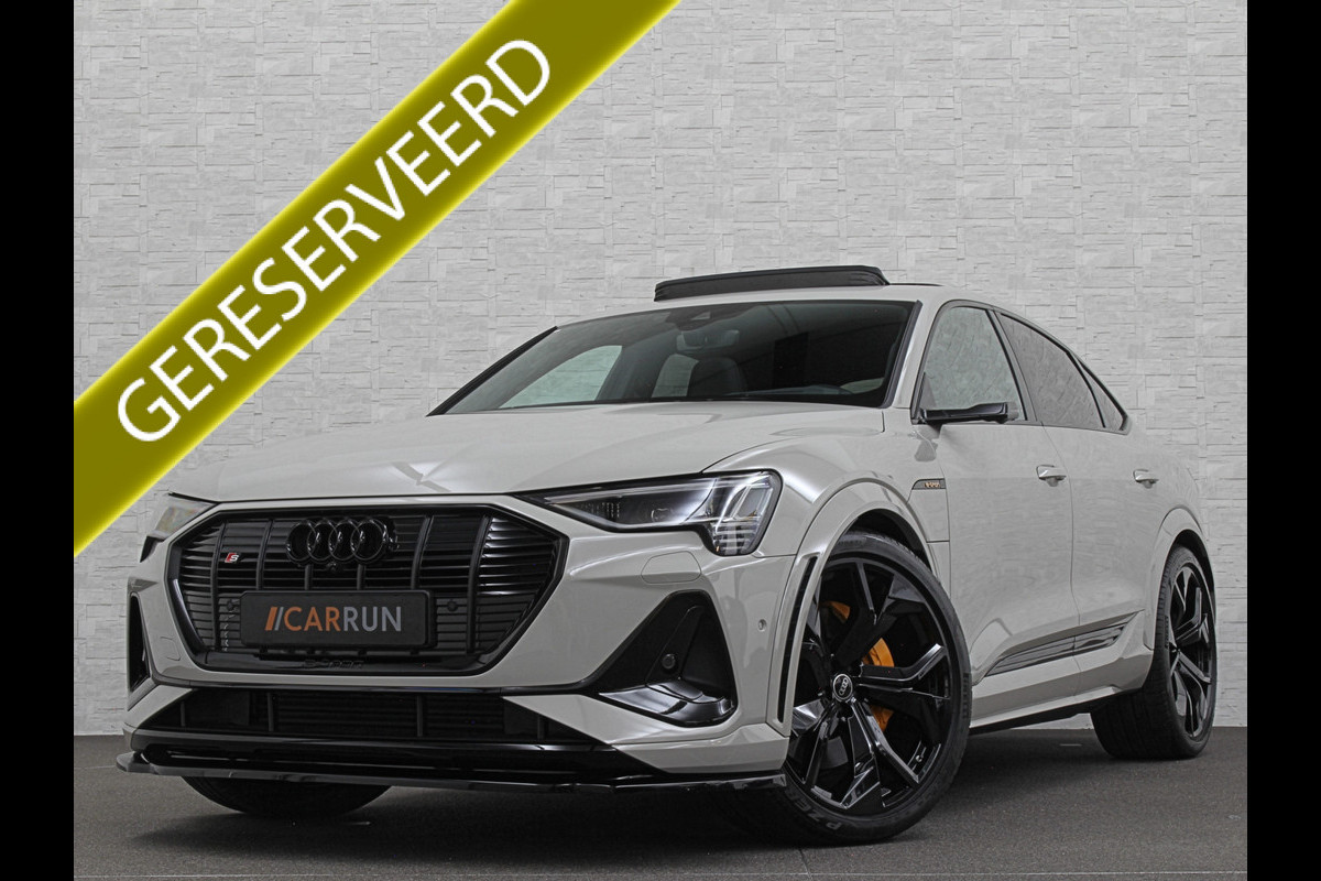 Audi e-tron Sportback S 503pk RS-Seats | 360 Camera | ACC | B&O | Panorama | Luchtvering | Head-Up | Camera-Spiegels | Keyless-Entry | SiamBeige Metallic | Trekhaak | ISO-Glas | 4-Zone Clima | Matrix-LED | Carplay | Rijklaar incl. BOVAG garantie | Black-Optic | Stuur-Verwarming | Sfeerverlichting |