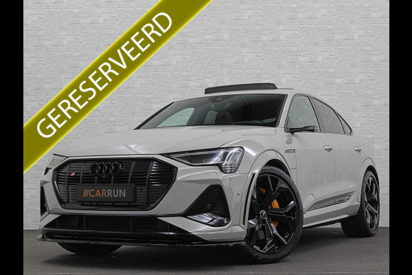 Audi e-tron Sportback S 503pk RS-Seats | 360 Camera | ACC | B&O | Panorama | Luchtvering | Head-Up | Camera-Spiegels | Keyless-Entry | SiamBeige Metallic | Trekhaak | ISO-Glas | 4-Zone Clima | Matrix-LED | Carplay | Rijklaar incl. BOVAG garantie | Black-Optic | Stuur-Verwarming | Sfeerverlichting |