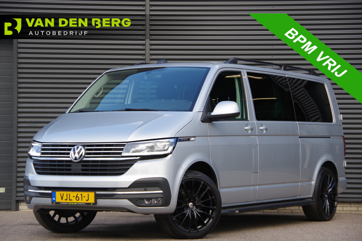 Volkswagen Transporter 2.0 TDI L2H1 DC-5P, BULLI 150PK AUT. 2X SCHUIFDEUR, TREKHAAK, ADAPT. CRUISE, VIRTUAL, CAMERA, NAVI, AIRCO, DUBBELE CABINE Volkswagen Transporter 2.0 TDI L2H1 DC-5P, BULLI 150PK AUT. 2X SCHUIFDEUR, TREKHAAK, ADAPT. CRUISE, VIRTUAL, CAMERA, NAVI, AIRCO, DUBBELE CABINE