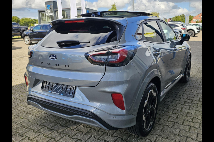 Ford Puma 1.0 EcoBoost Hybrid ST-Line X 155pk Automaat | Panoramadak | Afneembare trekhaak | Winter Pack | Adaptive cruise control | 360 graden camera | Bang&Olufsen | Elektrsiche achterklep | Matrix LED