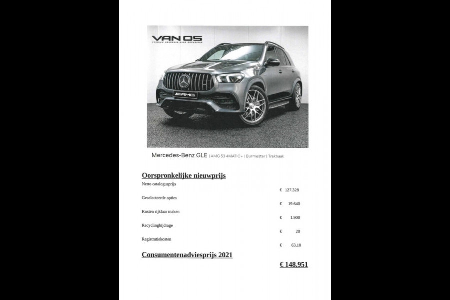 Mercedes-Benz GLE AMG 53 4MATIC+ | Burmester | Trekhaak Mercedes-Benz GLE AMG 53 4MATIC+ | Burmester | Trekhaak