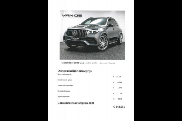 Mercedes-Benz GLE AMG 53 4MATIC+ | Burmester | Trekhaak Mercedes-Benz GLE AMG 53 4MATIC+ | Burmester | Trekhaak