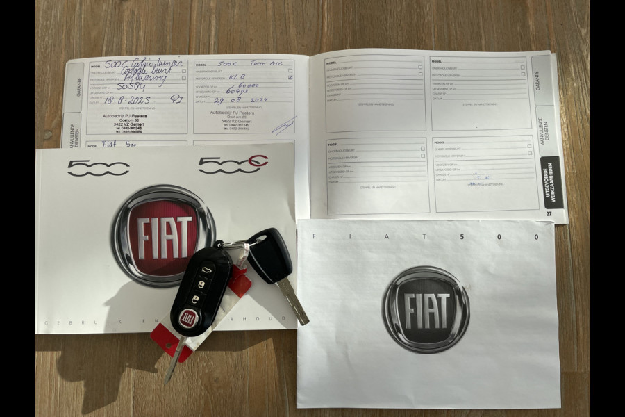 Fiat 500C 0.9 TwinAir Turbo Lounge Cruise control - Airco - Navigatie full map - Bluetooth - Radio - Start/stop systeem