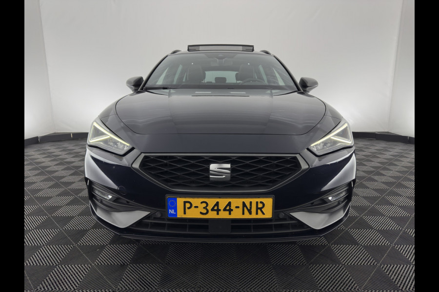 Seat Leon Sportstourer 2.0 TDI FR Business Intense (INCL-BTW) Aut.  *PANO | FULL-LED | ADAPTIVE-CRUISE | DIGI-COCKPIT | NAVI-FULLMAP | LEATHER-MICROFIBRE | CARPLAY | KEYLESS | SHIFT-PADDLES | SPORT-SEATS | AMBIENT-LIGHT | CAMERA | 17''ALU | T
