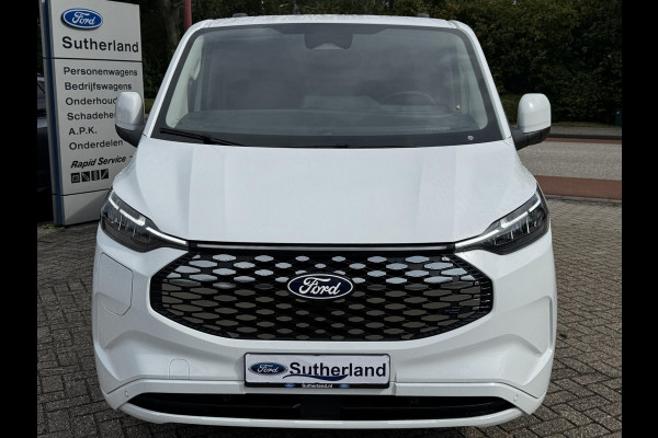 Ford E-Transit Custom 320 L1 Limited/Titanium Elektrisch | SCI | Ford Voorraad |  65kWh 218pk | Frozen White | Dubbele zijschuifdeur | Ruit in laadschot | Ruit in rechter zijschuifdeur| Verwarmbare passagiersstoel (8-weg verstelbaar) | Inklapbare trekhaak | Centrale dubbele vergrendeling | Driver Assistance Pack Premium | AGM accu | BEV 3-fase oplaadkabel 10 meter