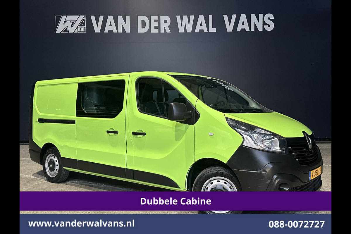 Renault Trafic 1.6 dCi L2H1 Dubbele Cabine Euro6 2x Zijdeur | Airco | 6-zits | Navigatie | Cruisecontrol Trekhaak, Bijrijdersbank, Parkeersensoren