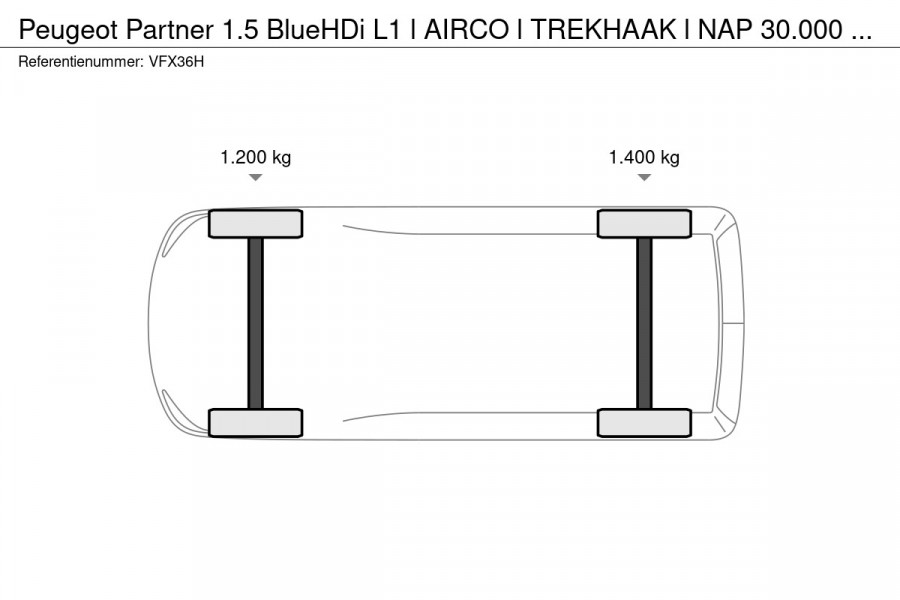 Peugeot Partner 1.5 BlueHDi L1 l AIRCO l TREKHAAK l NAP 30.000 KM !!