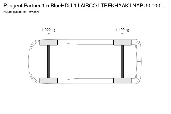 Peugeot Partner 1.5 BlueHDi L1 l AIRCO l TREKHAAK l NAP 30.000 KM !!