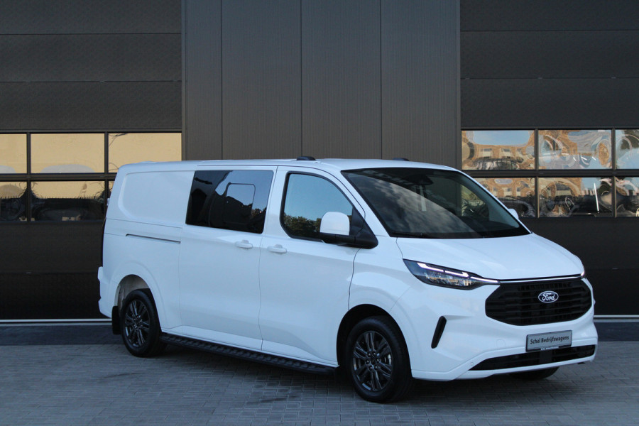 Ford Transit Custom 320 2.0 TDCI L2H1 Limited DC 170pk - 5 Zits - Adaptive Cruise - Navi - 2x Schuifdeur - Verwarmd stuur - 70l tank - 17" LM velgen