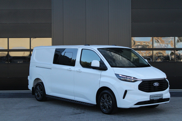 Ford Transit Custom 320 2.0 TDCI L2H1 Limited DC 170pk - 5 Zits - Adaptive Cruise - Navi - 2x Schuifdeur - Verwarmd stuur - 70l tank - 17" LM velgen
