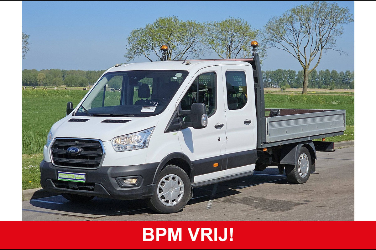 Ford Transit 350 2.0 TDCI L4H1 DC Trend Open Laadbak, Adaptieve Cruise, Airco, Trekhaak, Camera, 170 PK, Euro6! Ford Transit 350 2.0 TDCI L4H1 DC Trend Open Laadbak, Adaptieve Cruise, Airco, Trekhaak, Camera, 170 PK, Euro6!