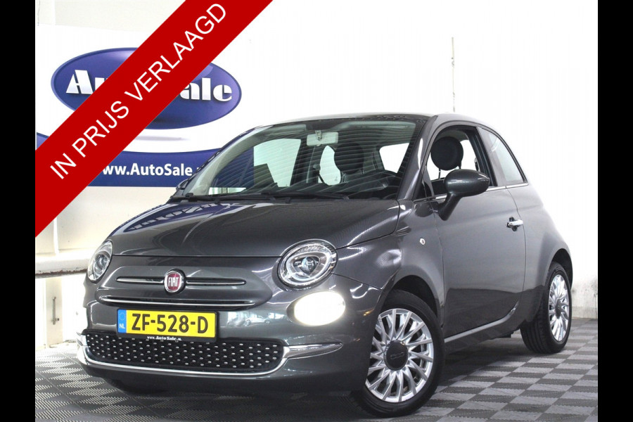 Fiat 500 1.2 Lounge APK-2026 PANO BLUET AIRCO LMV '17 Fiat 500 1.2 Lounge APK-2026 PANO BLUET AIRCO LMV '17