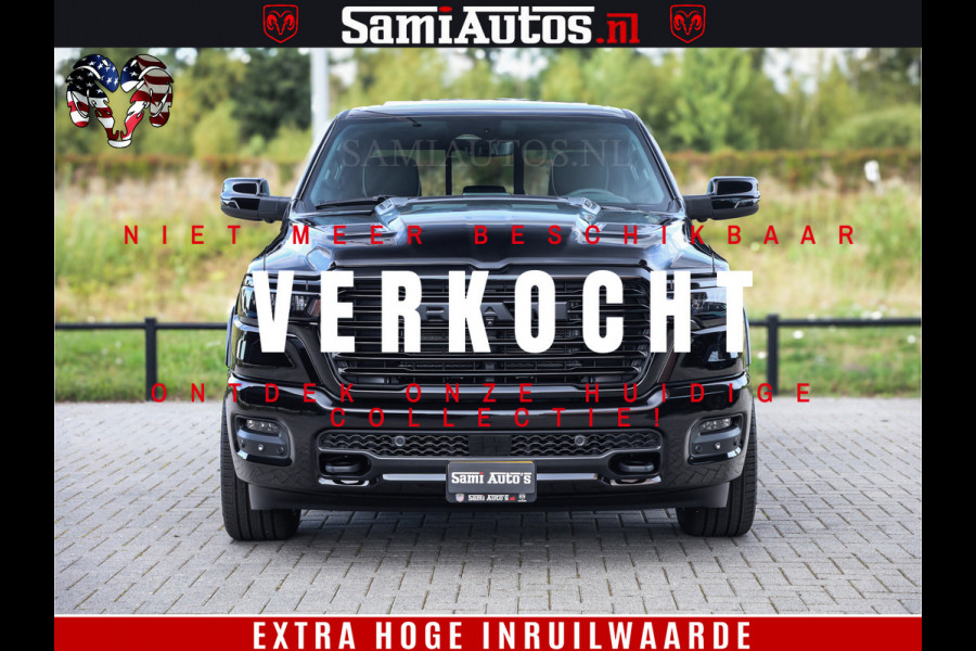 Dodge Ram 1500 Night Premium | Full Option | De Meest Luxe Pick-Up in zijn Klasse | Comfortabele Dubbele Cabine met Royale 5 Zitplaatsen | BPM vrij | Nu Leverbaar uit Voorraad | Voorraad Nr 2283 - 3326